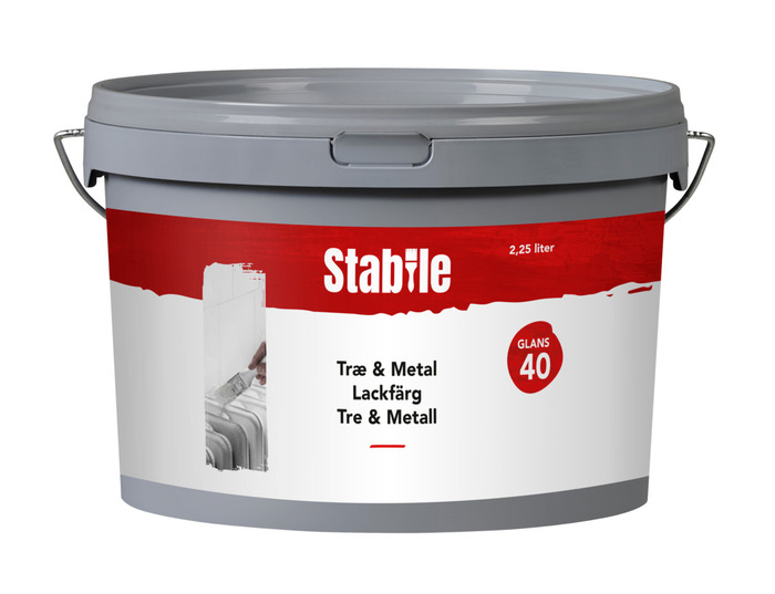 Træ & Metal 40 hvid maling 2,25 liter - Stabile®